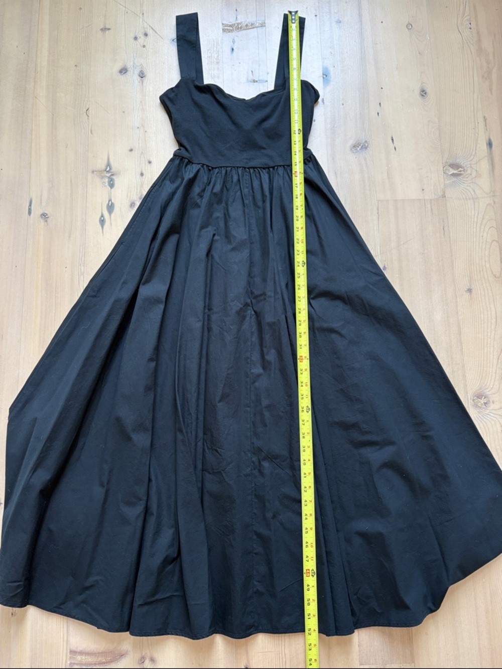 J. Crew Classic Black A-Line Maxi Dress with Wide Straps - S - Picture 5 of 6